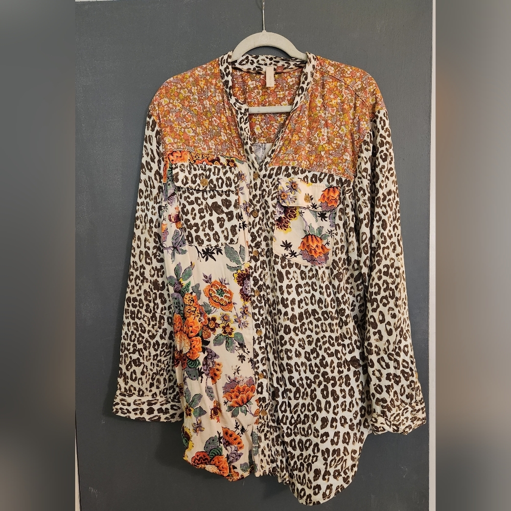 Printed Pilcro Blouse